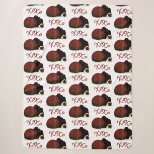 XOXO Valentijnsbonbon en pure chocolade Sherpa Deken