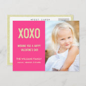 XOXO Valentijnsdag Briefkaart (Voorkant / Achterkant)