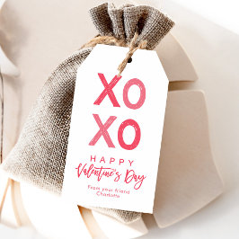 Xoxo Valentijnsdag cadeau label, Valentijnsdag lab Cadeaulabel