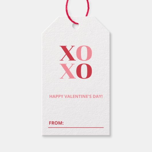 XOXO Valentijnsdag CadeauLabel (Voorkant)