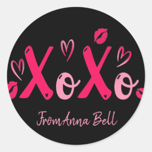 Xoxo Valentijnsdag Cute Valentijn Favors Ronde Sticker