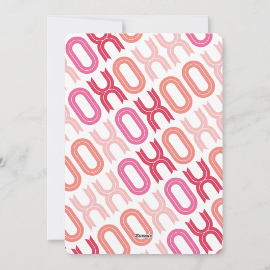 XOXO Valentijnsdag Foto Meisje Geboorteaankondigin Feestdagenkaart (Achterkant)