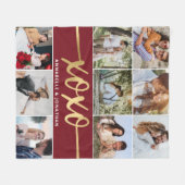 XOXO-Valentijnsdag Fotocollage Fleece Deken (Voorkant (Horizontaal))