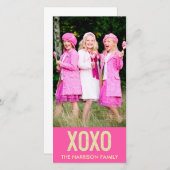 XOXO Valentijnsdag-fotokaart Feestdagenkaart (Voorkant / Achterkant)