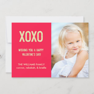 XOXO Valentijnsdag-fotokaart Feestdagenkaart