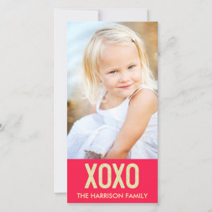 XOXO Valentijnsdag-fotokaart Feestdagenkaart