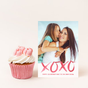 XOXO Valentijnsdag Fotokaart voor mam Kaart