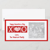 XOXO Valentijnsdag fotokaarten Feestdagenkaart (Voorkant / Achterkant)