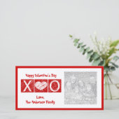XOXO Valentijnsdag fotokaarten Feestdagenkaart (Staand voorkant)
