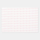 XOXO Valentijnsdag Galentine's Day Roze Wit Inpakpapier Vel (Voorkant 3)
