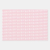XOXO Valentijnsdag Galentine's Day Roze Wit Inpakpapier Vel (Voorkant 2)