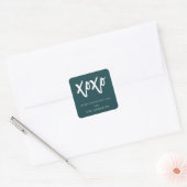 XOXO Valentijnsdag geborsteld script Vierkante Sticker (Envelop)