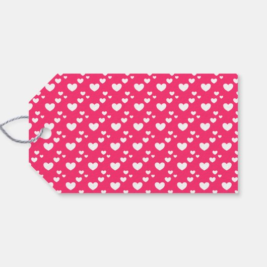 XOXO Valentijnsdag Heart Pattern Gift Labels Cadeaulabel (Achterkant Horizontaal)