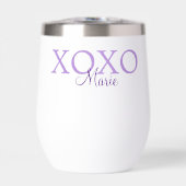 Xoxo Valentijnsdag naam toevoegen paarse pastel mi (Voorkant)