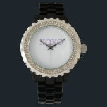 Xoxo Valentijnsdag naam toevoegen paarse pastel mi Horloge<br><div class="desc">mooi design</div>
