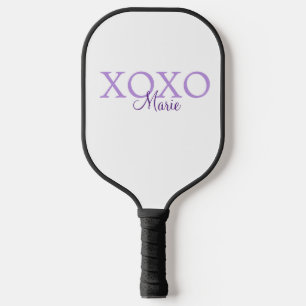 Xoxo Valentijnsdag naam toevoegen paarse pastel mi Pickleball Paddle