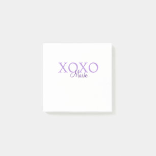 Xoxo Valentijnsdag naam toevoegen paarse pastel mi Post-it® Notes