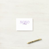 Xoxo Valentijnsdag naam toevoegen paarse pastel mi Post-it® Notes (Op bureau)