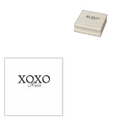Xoxo Valentijnsdag naam toevoegen paarse pastel mi Rubberstempel (Gestempeld)