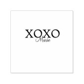 Xoxo Valentijnsdag naam toevoegen paarse pastel mi Zelfinktende Stempel (Design)