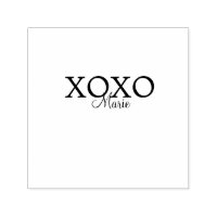 Xoxo Valentijnsdag naam toevoegen paarse pastel mi