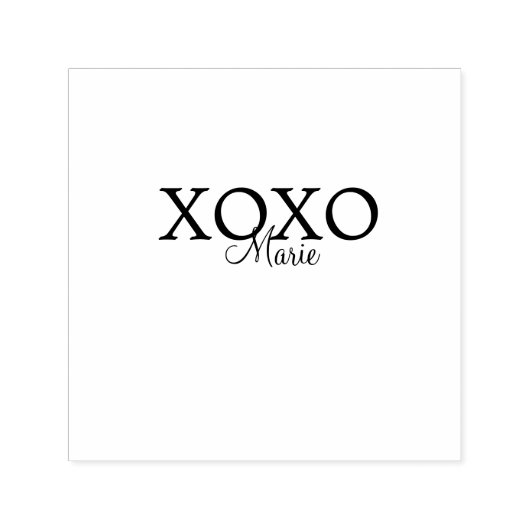 Xoxo Valentijnsdag naam toevoegen paarse pastel mi Zelfinktende Stempel (Design)