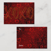 XOXO Valentijnsdag Note Kaart Notitiekaartje (Voorkant / Achterkant)