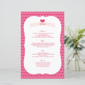XOXO Valentijnsdag Party Menu Decor Set (Staand voorkant)