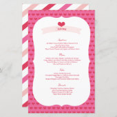 XOXO Valentijnsdag Party Menu Decor Set (Voorkant / Achterkant)