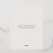 XOXO Valentijnsdag Party Roos Gold Folie Uitnodiging (Achterkant)