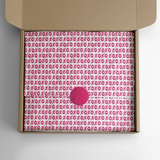 XOXO Valentijnsdag Patroon Tissuepapier