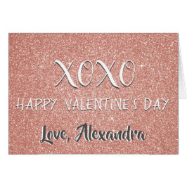 XOXO Valentijnsdag Pink Rose Gold Sparkle