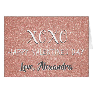 XOXO Valentijnsdag Pink Rose Gold Sparkle