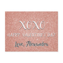 XOXO Valentijnsdag Pink Rose Gold Sparkle