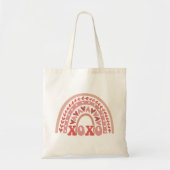 XOXO Valentijnsdag Rainbow Tote Bag (Voorkant)