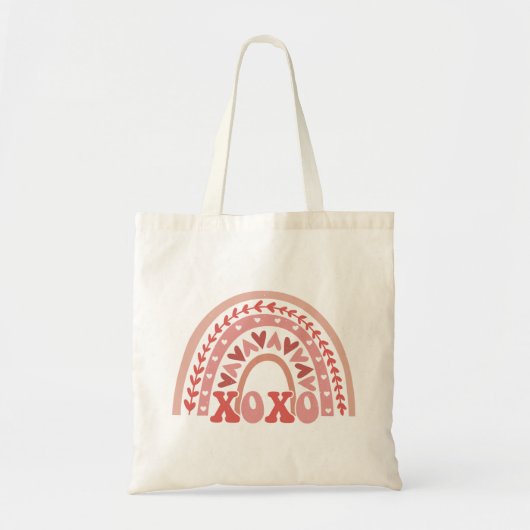 XOXO Valentijnsdag Rainbow Tote Bag (Voorkant)