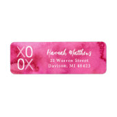 XOXO Valentijnsdag retouradres Etiket (Voorkant)