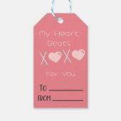 XOXO Valentijnsdag roze Cadeaulabel (Voorkant)