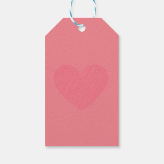 XOXO Valentijnsdag roze Cadeaulabel (Achterkant)