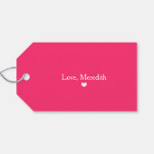 XOXO Valentijnsdag Roze en Witte Gift Labels Cadeaulabel (Achterkant Horizontaal)
