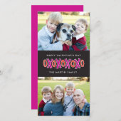 XOXO Valentijnsdag Two-Photo Card Feestdagenkaart (Voorkant / Achterkant)