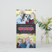 XOXO Valentijnsdag Two-Photo Card Feestdagenkaart (Staand voorkant)