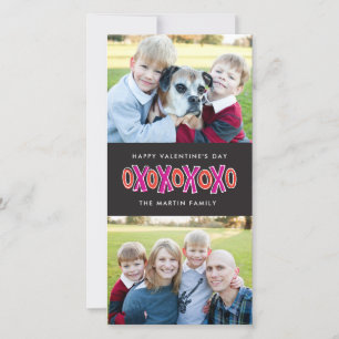 XOXO Valentijnsdag Two-Photo Card Feestdagenkaart