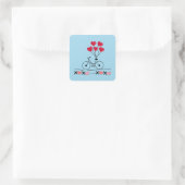 XOXO Valentijnsdag Vierkante Sticker (Tas)