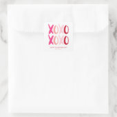 "XOXO"-Valentijnsdag Vierkante Sticker (Tas)