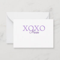 Xoxo valentijnsdag voeg naam paarse pastel minima 