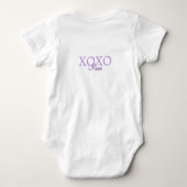 Xoxo valentijnsdag voeg naam paarse pastel minima romper (Achterkant)