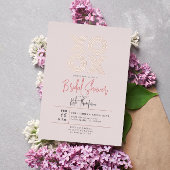 XOXO Valentijnsdag Vrijgezellenfeest Roos Gold Folie Uitnodiging