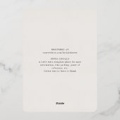 XOXO Valentijnsdag Vrijgezellenfeest Roos Gold Folie Uitnodiging (Achterkant)