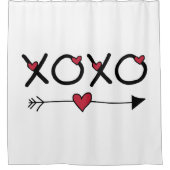 XOXO Valentijnse Douchegordijn (Voorkant)